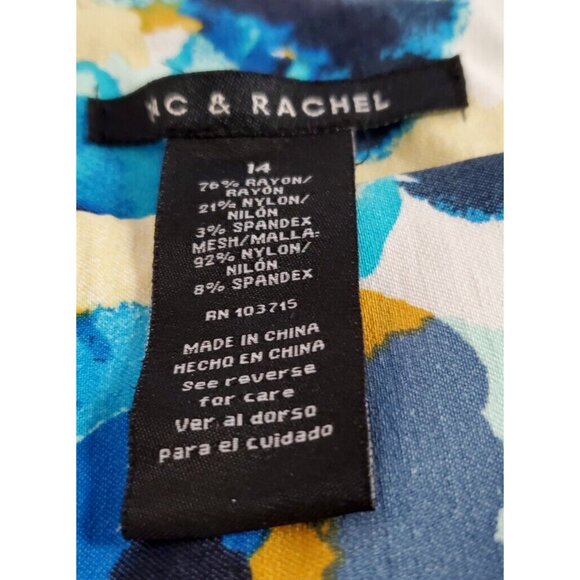 Zac & Rachel Pants 14 Pullon Blue White Gold - Picture 3 of 4